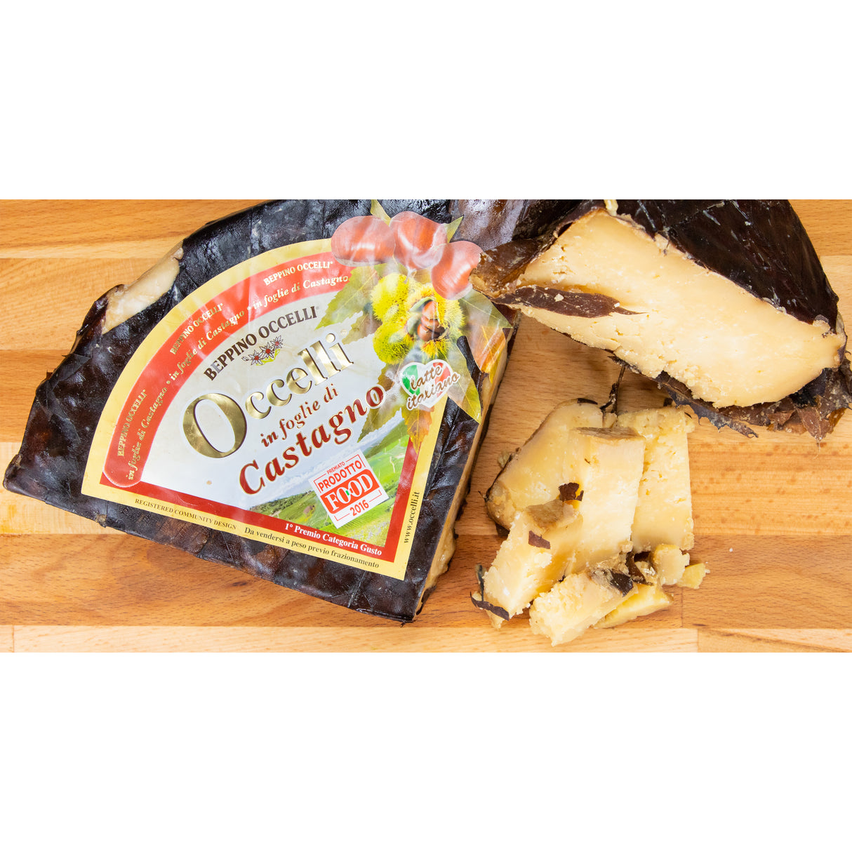Occelli Cheese with Chestnut Leaf 200g (±10%) - Beppino Occelli Beppino Occelli - Hard Cheese 200g (±10%) @Mercato Gourmet | Your Italian Gourmet Supermarket