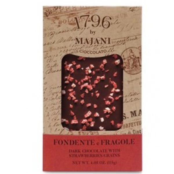 Dark Chocolate with Strawberry Grains 115g - Majani Majani - Chocolate @Mercato Gourmet | Your Italian Gourmet Supermarket