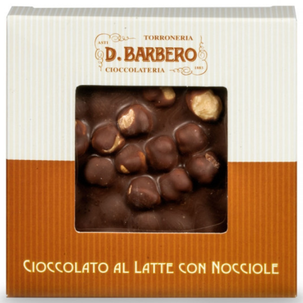 Milk Chocolate with Piedmont Hazelnuts 120g - D. Barbero Davide Barbero - Confectionery @Mercato Gourmet | Your Italian Gourmet Supermarket