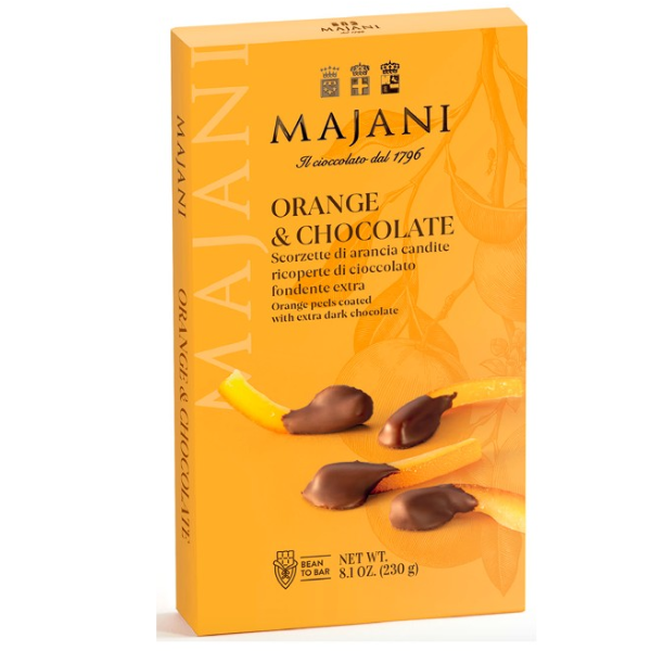 Candied Orange Peels Coated with Dark Chocolate 230g - Majani Mercato Gourmet - Confectionery @Mercato Gourmet | Your Italian Gourmet Supermarket