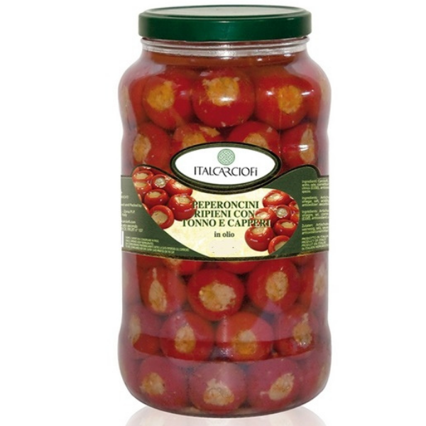Red Cherry Peppers Stuffed with Tuna 314ml - Italcarciofi