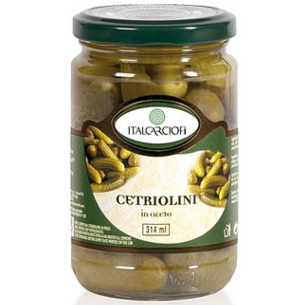 Gherkins in Vinegar 314ml - Italcarciofi Italcarciofi - Preserved Vegetables @Mercato Gourmet | Your Italian Gourmet Supermarket