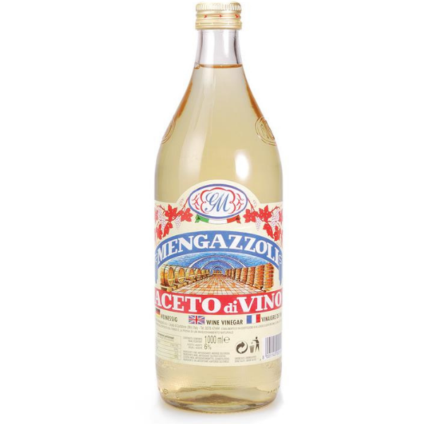 White Wine Vinegar 1L - Mengazzoli Mercato Gourmet - Vinegar White - 1L @Mercato Gourmet | Your Italian Gourmet Supermarket