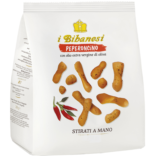 Hand Stretched Breadstick Chili Pepper Flavoured Bibanesi 100g Bibanesi - Snacks @Mercato Gourmet | Your Italian Gourmet Supermarket