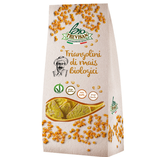 Gluten Free Organic Corn Triangle Snacks - Trevisan Mercato Gourmet - Snacks @Mercato Gourmet | Your Italian Gourmet Supermarket
