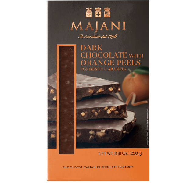 Orange Peels Dark Chocolate Snap Bar 250g - Majani