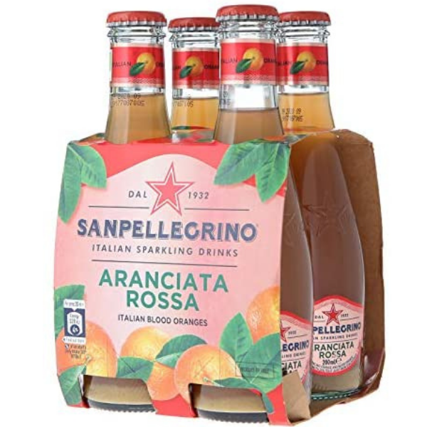 Blood Orange Sparkling Drinks - Sanpellegrino (4 Bottles Pack) Sanpellegrino - Soft Drinks 4 bottles x 200ml @Mercato Gourmet | Your Italian Gourmet Supermarket