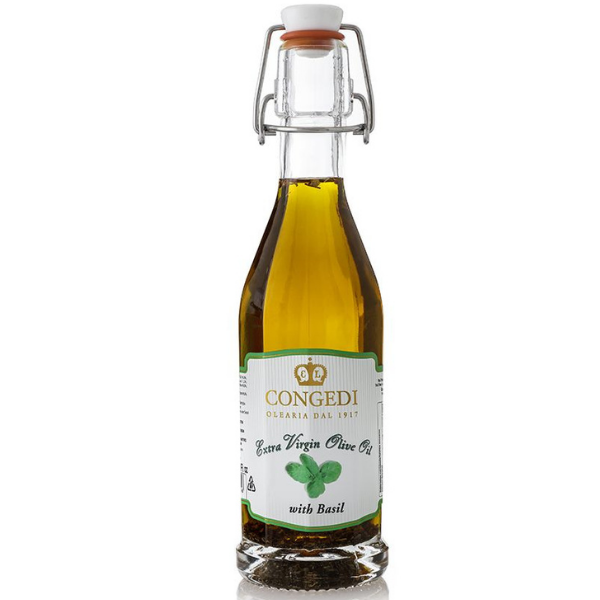 Extra Virgin Olive Oil with Basil 250ml - Congedi Congedi - Olive Oil 250g @Mercato Gourmet | Your Italian Gourmet Supermarket