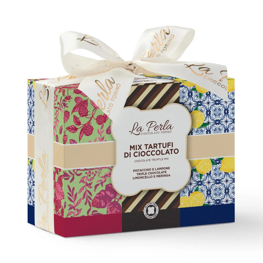 The Mix: Limoncello and Meringue, Pistachio and Raspberry, Triple Chocolate Chocolate Truffles 240g - La Perla
