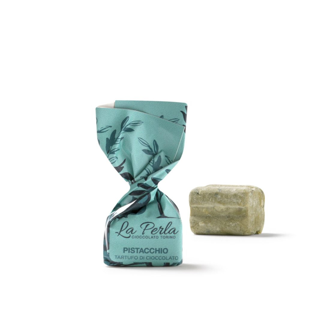 White Chocolate with Pistachios (32%) Chocolate Truffles 150g - La Perla