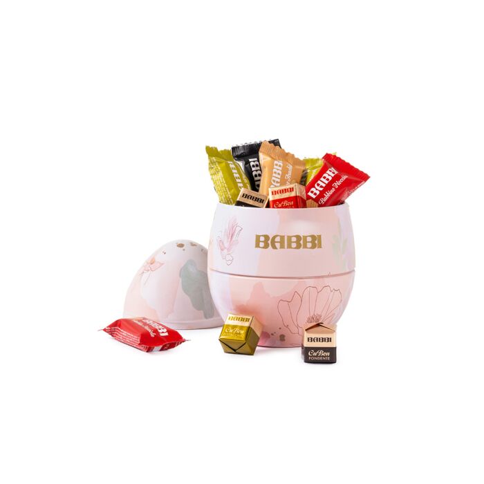 Easter Assorted Mix Chocolate Wafer & Cubon in Egg Tin 194g- Babbi