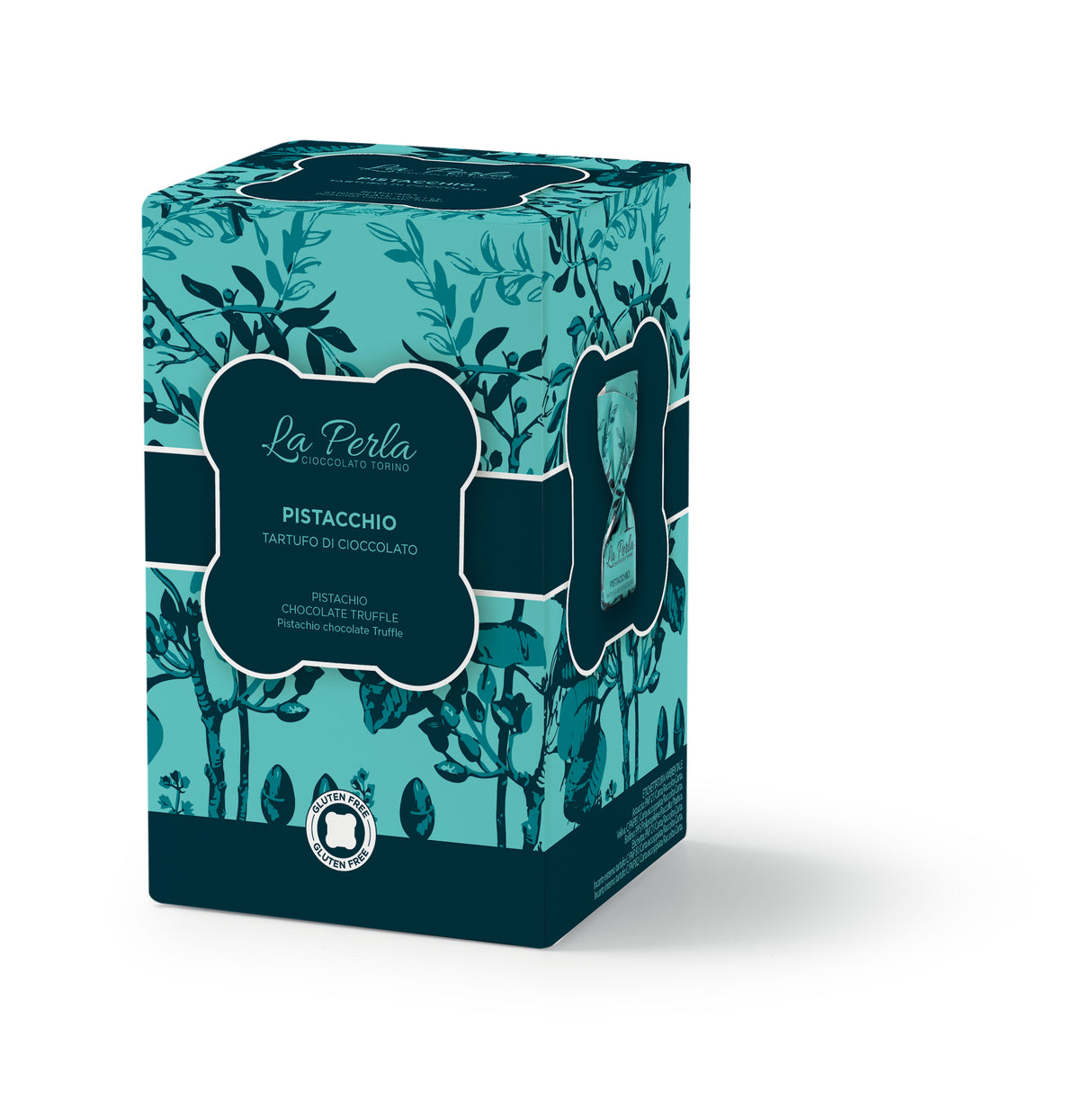 White Chocolate with Pistachios (32%) Chocolate Truffles 150g - La Perla