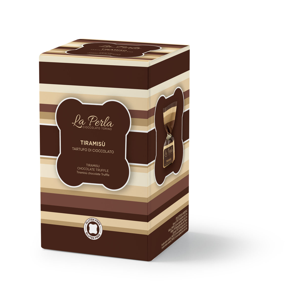 Tiramisù with Hazelnut (22%) Chocolate Truffles 150g - La Perla