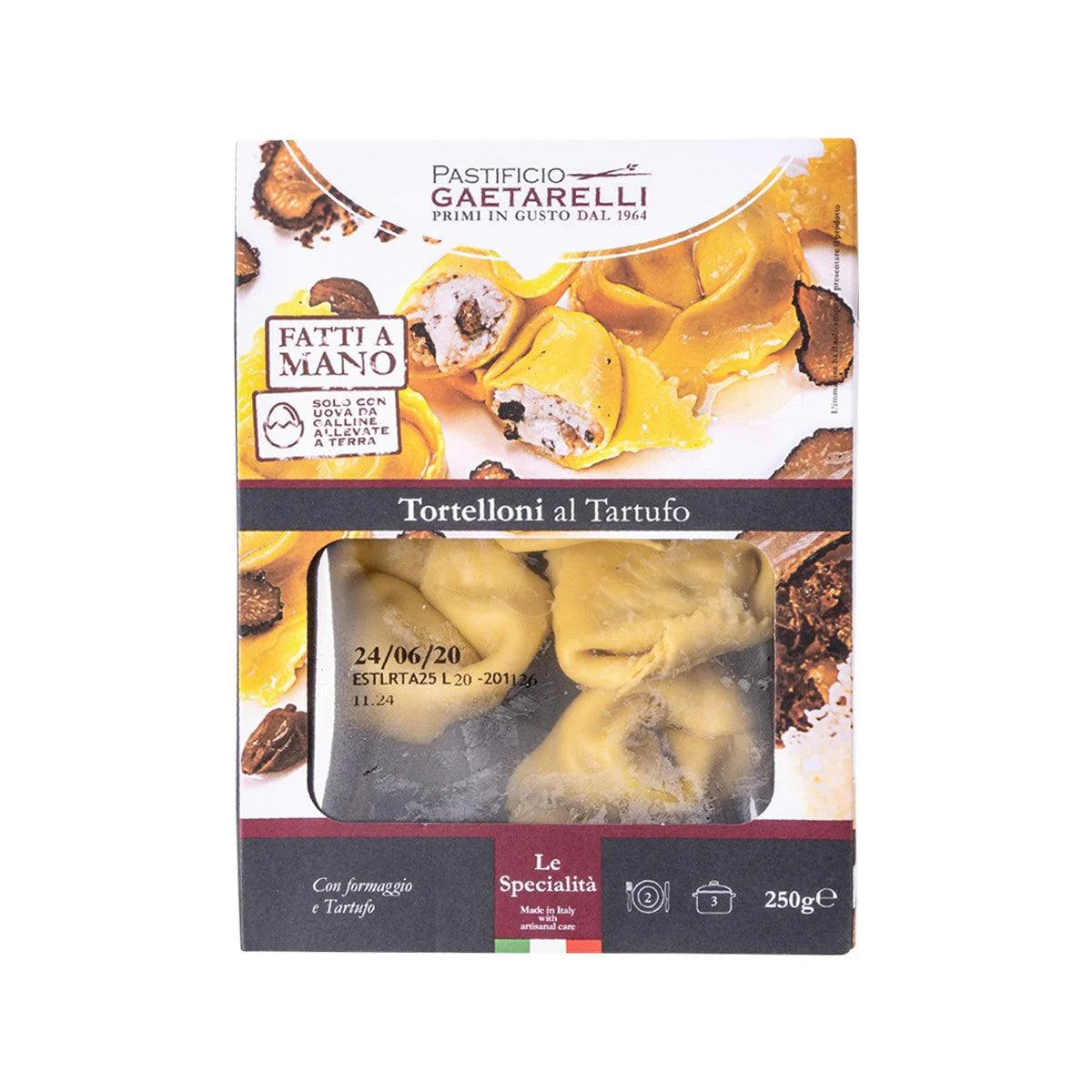 Fresh Tortelloni with Black Truffle 250g - Pastificio Gaetarelli