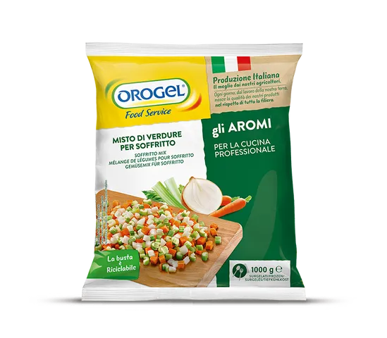 Fresh Frozen Mix Soffritto (Onion, Celery and Carrots) 1kg - Orogel