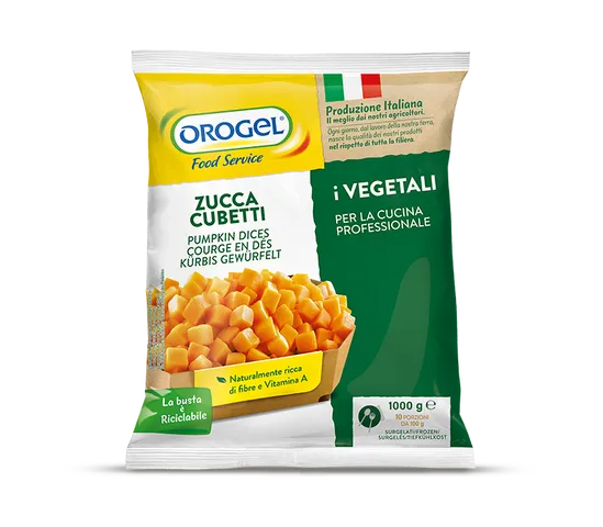 Fresh Frozen Pumpkin Dices 1kg - Orogel