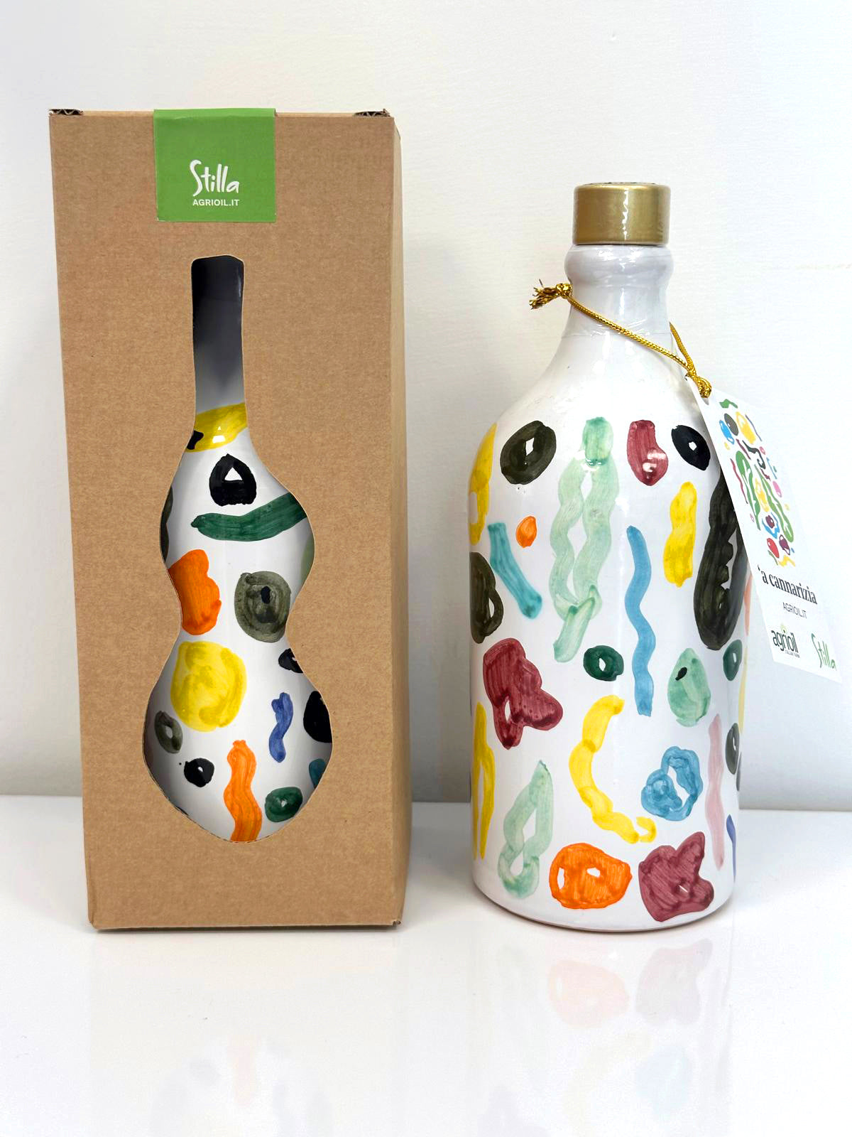 Vietri Ceramic Orcetto – ‘A Cannarizia Edition Italian Extra Virgin Olive Oil 500ml - Stilla