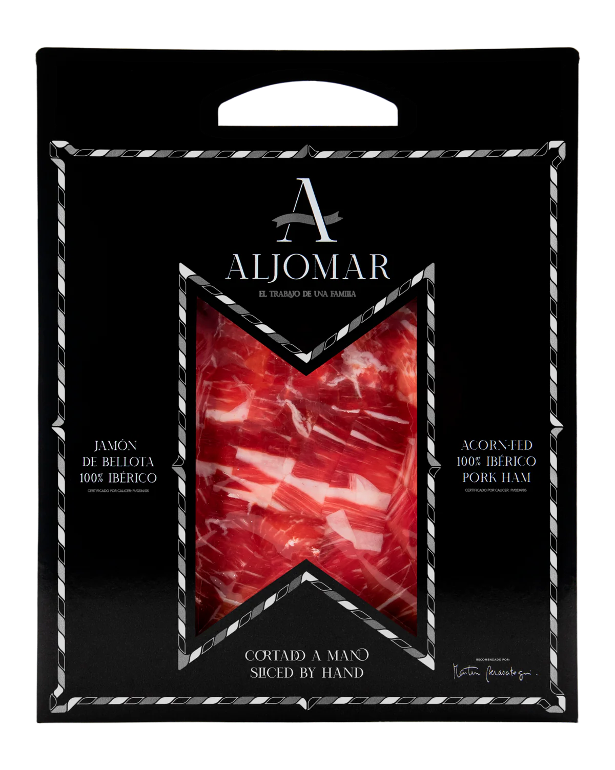 Spanish Acorn-Fed 100% Iberico Pork Ham Plate Hand Cut 100g - Aljomar