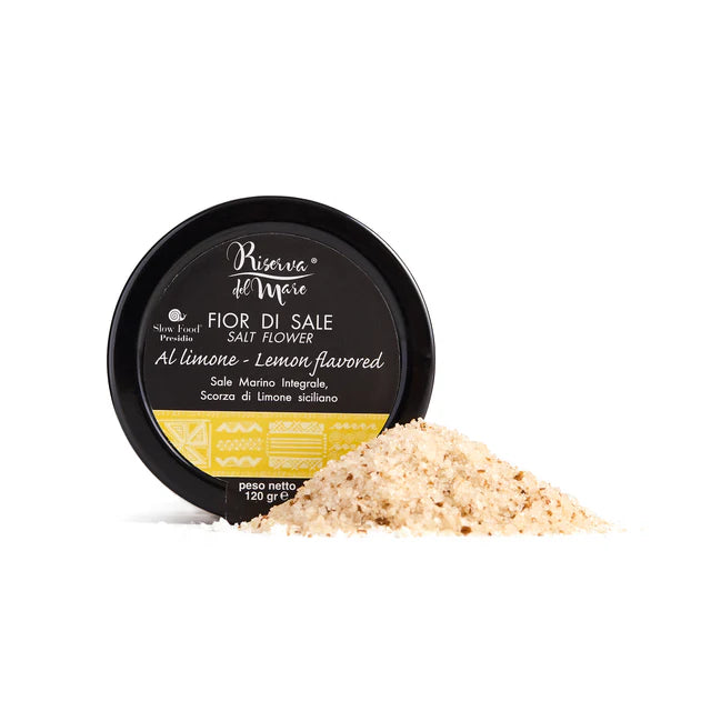 Fior di Sale - Sicilian Rock Salt with Lemon Flavour 120g - Riserva del Mare
