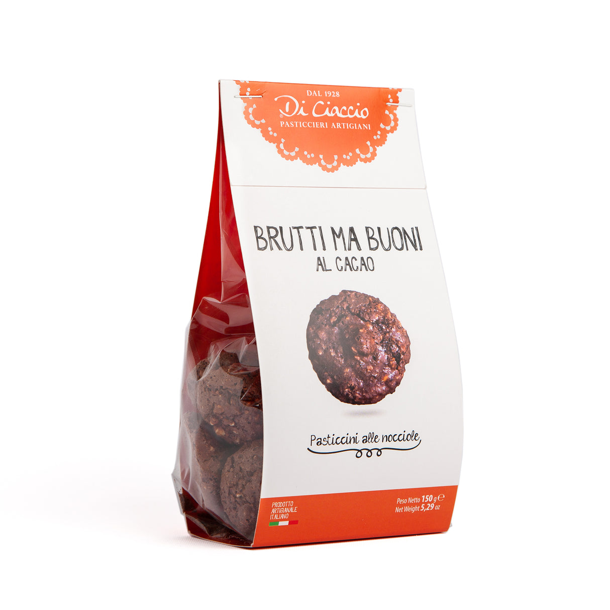 "Brutti ma buoni" Hazelnut with Cocoa Biscuits 150g - Di Ciaccio