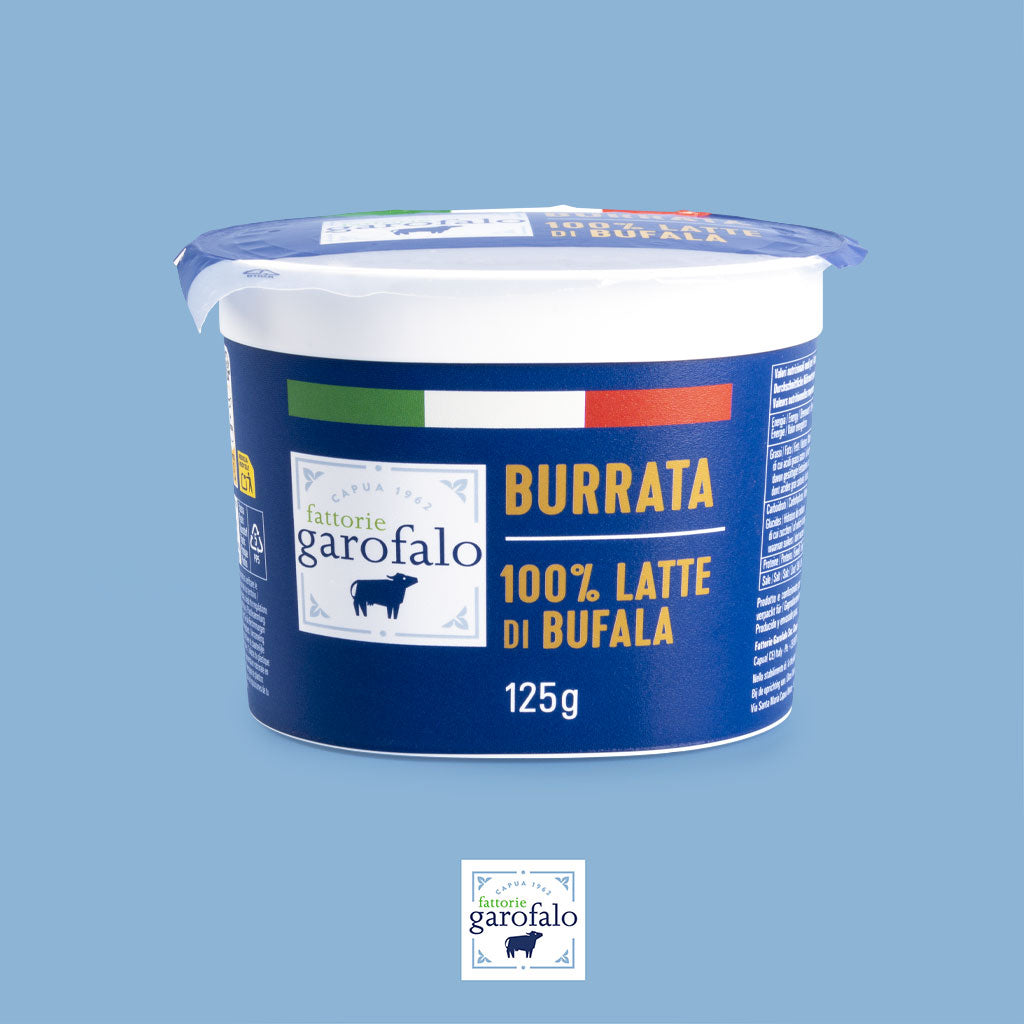 Buffalo burrata 125g - Fattorie Garofalo Fattorie Garofalo - Burrata 125g @Mercato Gourmet | Your Italian Gourmet Supermarket