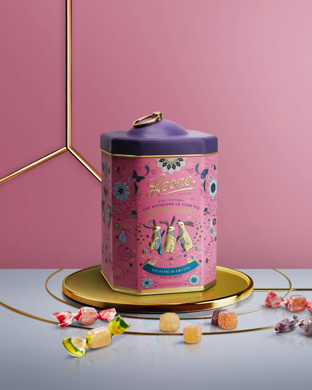 FRUIT JELLIES IN GIFT BOX 238g - Leone