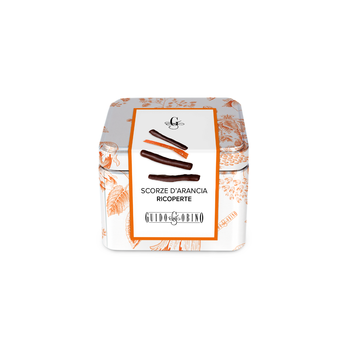 Dragée Dark Chocolate Covered Orange Zest in Tin 120g - Guido Gobino
