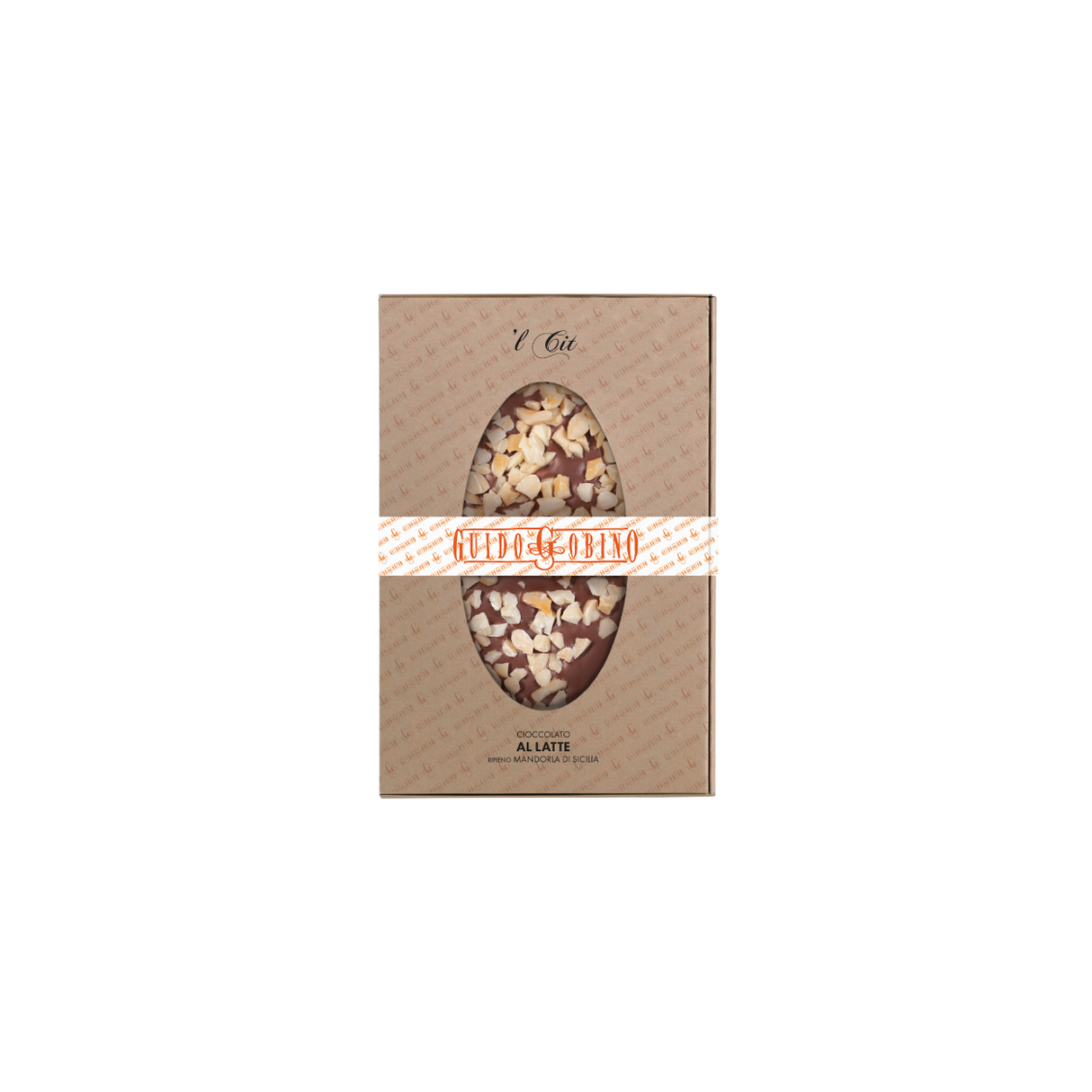 L’Cit Bar Milk Chocolate with Almond Filling 150g - Guido Gobino