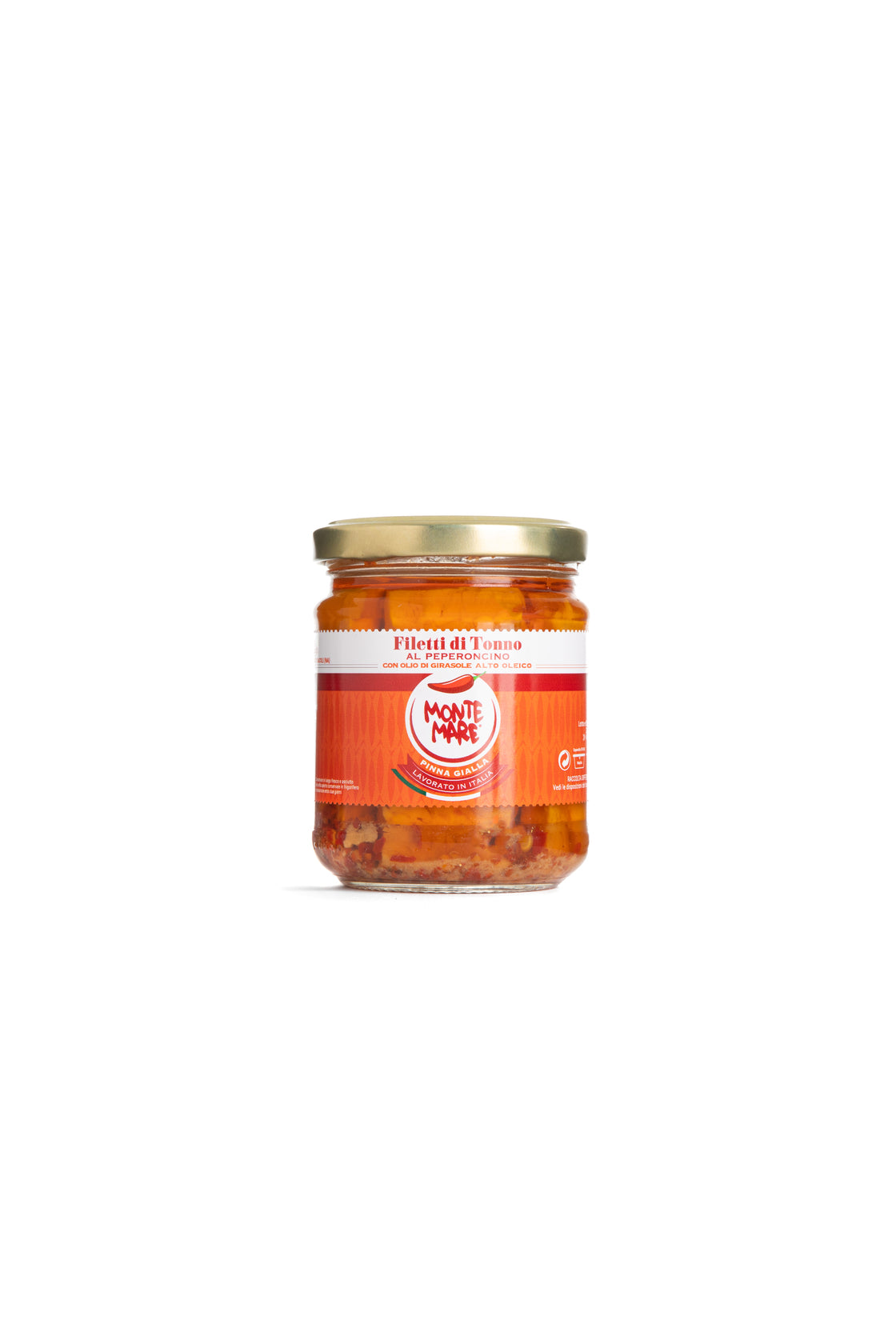 Yellowfin Tuna in Sunflower Oil with Chili Pepper 120g - Montemare