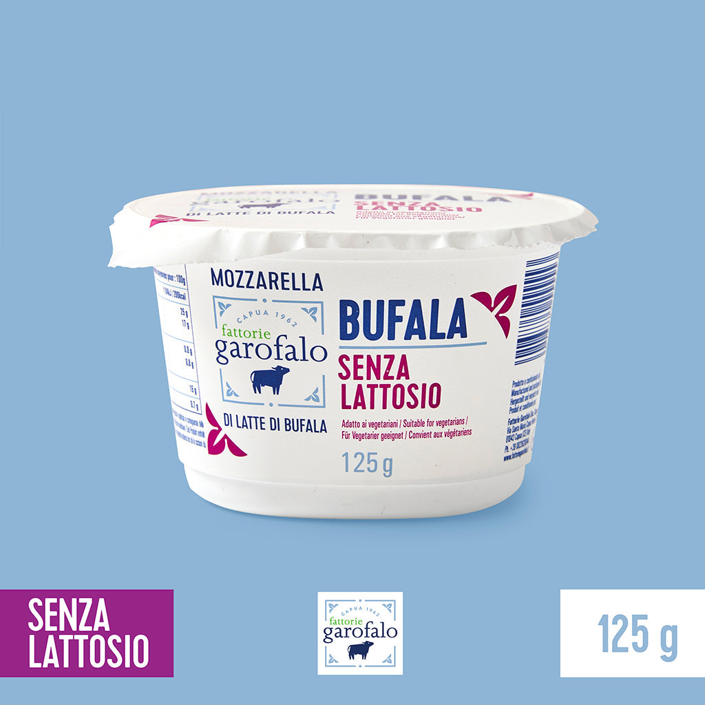 Lactose free buffalo mozzarella 125g - Fattorie Garofalo Fattorie Garofalo - Mozzarella 125g @Mercato Gourmet | Your Italian Gourmet Supermarket