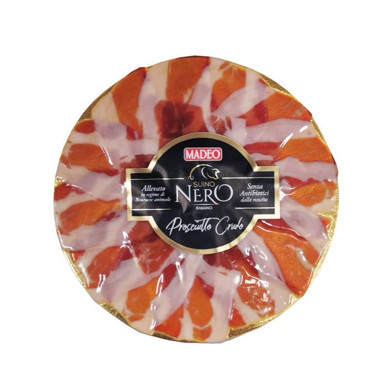 Calabrian Black Pig Ham hand-sliced  Strips 50g - Madeo
