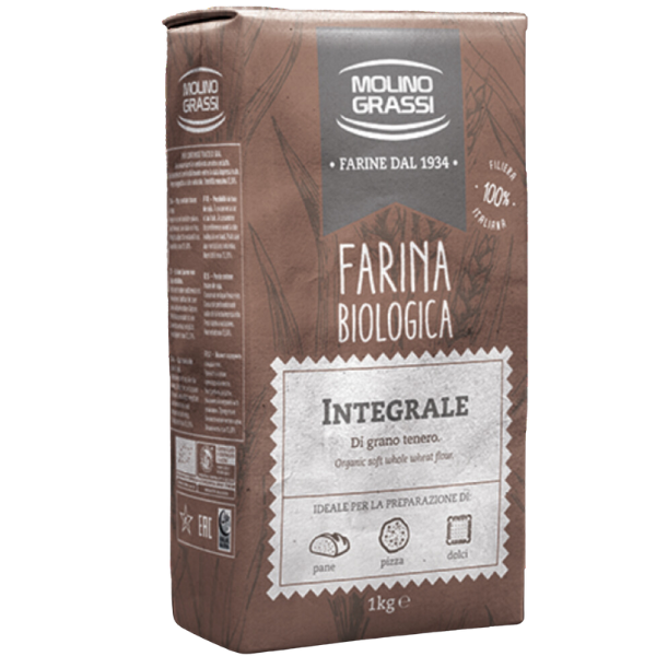 Organic Whole Wheat Flour 1kg - Molino Grassi