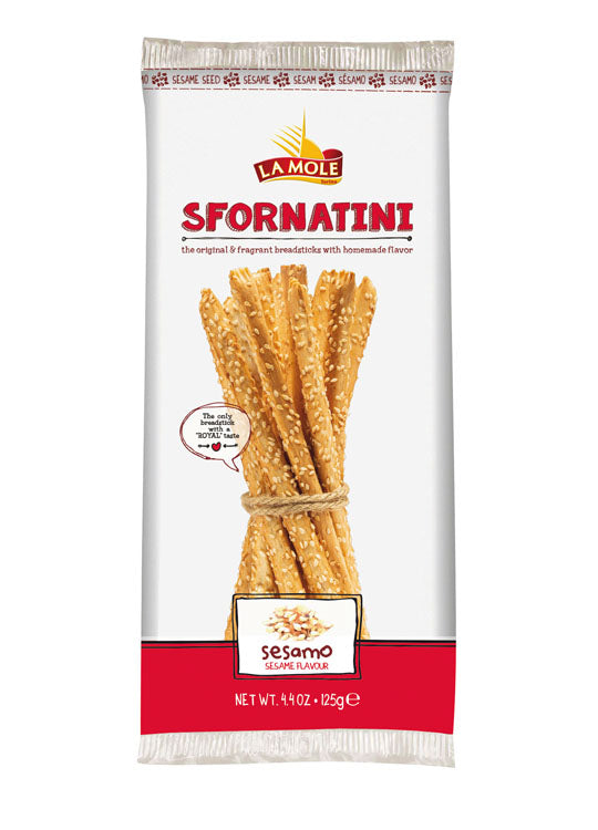 Sfornatini Savoury Snacks with Sesame 125g - La Mole