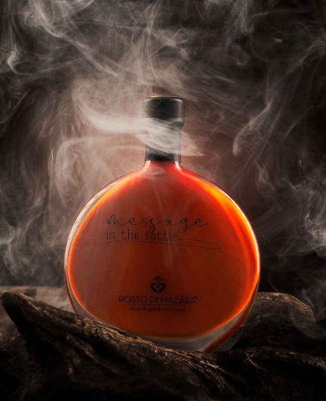 Sicilian Red Prawn Oil Message in the Bottle - Rosso di Mazara