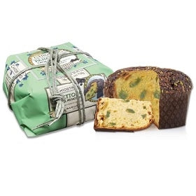 Traditional Panettone with dark Chocolate Drops and Pistachio Cream 900g - Galup Galup - Panettone @Mercato Gourmet | Your Italian Gourmet Supermarket