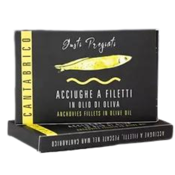 Cantabrian Anchovies First Choice in Olive Oil 110g - Tharros Pesca Cabras Tharros Pesca Cabras - Packaged Seafood 110g @Mercato Gourmet | Your Italian Gourmet Supermarket