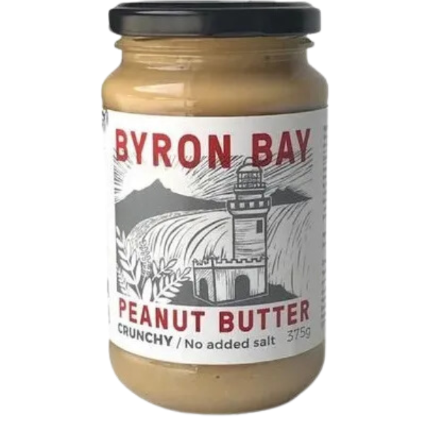 Unsalted Crunchy Peanut Butter 375g - Byron Bay