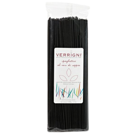 Squid Ink Durum Wheat Semolina Spaghettini 500g - Verrigni Verrigni - Dried Pasta 500g @Mercato Gourmet | Your Italian Gourmet Supermarket