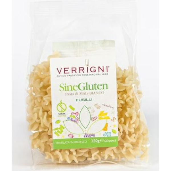 Gluten Free Corn Flour Fusilli 250g - Verrigni