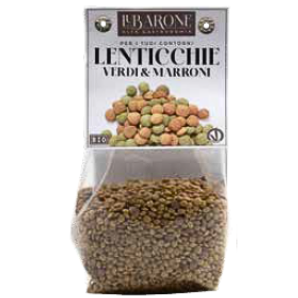 Organic Green and Brown Lentils 250g - Lu Barone