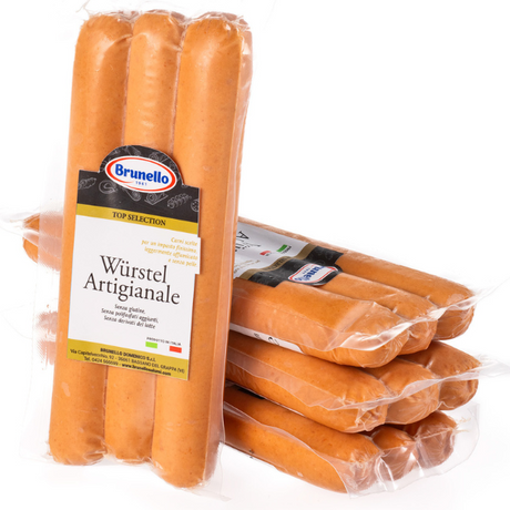 Wurstel Sausages 250g (±10%) / 3 Pieces Pack Fratelli Billo - Cold-Cut @Mercato Gourmet | Your Italian Gourmet Supermarket