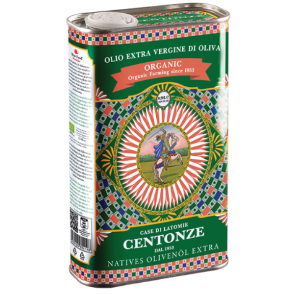 Organic Extra Virgin Olive Oil in Iconic Tin 500ml - Centonze