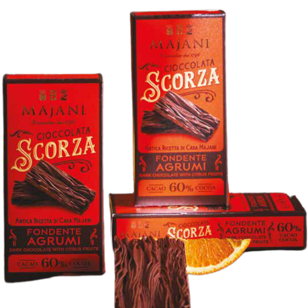 Scorza Crumble Chocolate Snack with Citrus Aroma 38g - Majani
