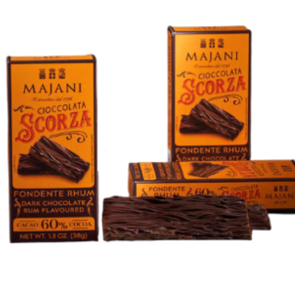 Scorza Crumble Chocolate Snack with Rum Flavoured 38g - Majani