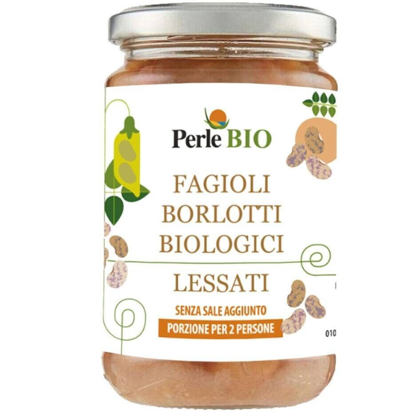 Organic Boiled Borlotti Beans 290g - Perle della Tuscia