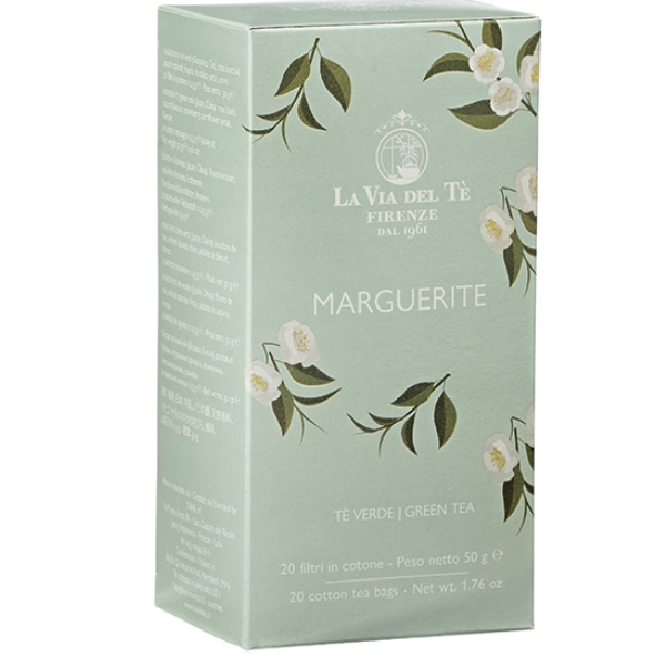 Marguerite Green Tea 50g (in 20 Tea Bags) - La Via del Tè