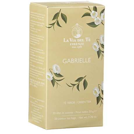 Gabrielle Green Tea 50g (in 20 Tea Bags) - La Via del Tè Mercato Gourmet - Coffee & Tea @Mercato Gourmet | Your Italian Gourmet Supermarket