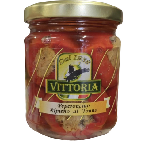 Red Peppers Stuffed with Tuna 212ml - Vittoria Vittoria - Preserved vegetables @Mercato Gourmet | Your Italian Gourmet Supermarket