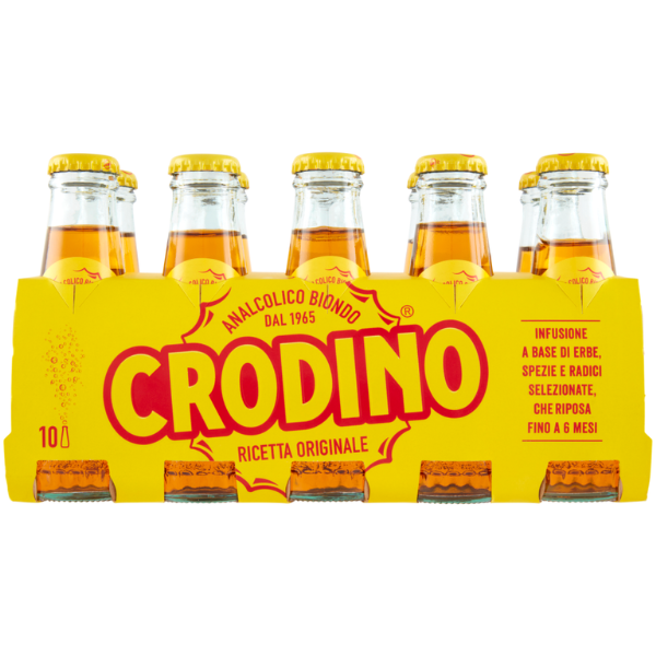 Crodino - Non Alcoholic Italian aperitif (Pack of 10 X 100ml)