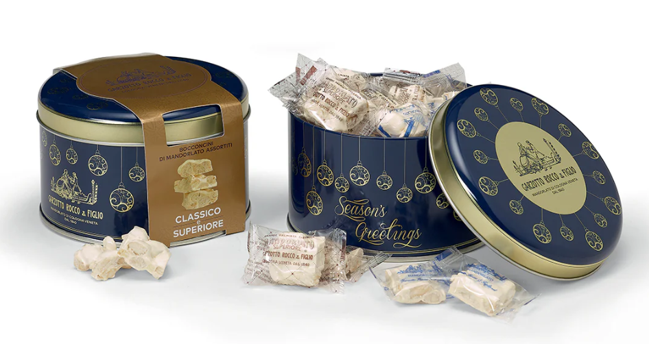 Almond Nougat in Tin 200g - Garzotto Rocco & Figlio